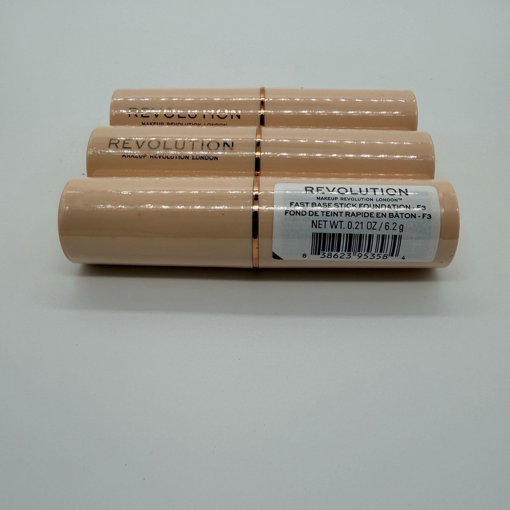 Makeup Revolution Fast Base‎ Stick Foundation 3 Sticks London Makeup Included